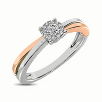 Thumbnail for 10K Two Tone 1/10 Ct.Tw. Diamond Engagement Ring