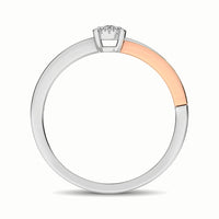 Thumbnail for 10K Two Tone 1/10 Ct.Tw. Diamond Engagement Ring