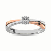 Thumbnail for 10K Two Tone 1/10 Ct.Tw. Diamond Engagement Ring