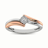 Thumbnail for 10K Two Tone 1/10 Ct.Tw. Diamond Engagement Ring