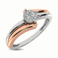 Thumbnail for 10K Two Tone 1/10 Ct.Tw. Diamond Engagement Ring