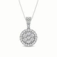 Thumbnail for 10K White Gold 1/2 Ct.Tw. Diamond Pendant