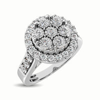 Thumbnail for 10K White Gold 1/2 Ct.Tw. Diamond Cluster Ring