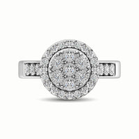 Thumbnail for 10K White Gold 1/2 Ct.Tw. Diamond Cluster Ring