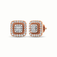 Thumbnail for 10K Rose Gold 1/3 Ct.Tw. Diamond Stud Earrings