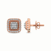 Thumbnail for 10K Rose Gold 1/3 Ct.Tw. Diamond Stud Earrings