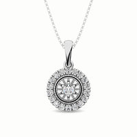 Thumbnail for 10K White Gold 1/6 Ct.Tw. Diamond Pendant