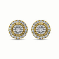 Thumbnail for 10K Yellow Gold 1/3 Ct.Tw. Diamond Stud Earrings