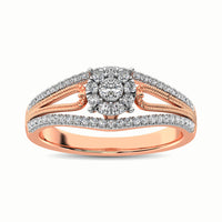 Thumbnail for 10K Rose Gold 1/3 Ct.Tw. Diamond Engagement Ring