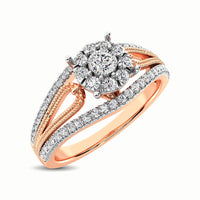 Thumbnail for 10K Rose Gold 1/3 Ct.Tw. Diamond Engagement Ring