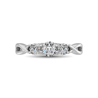 Thumbnail for 10K White Gold 1/5 Ct.Tw. Diamond Three Stone Ring