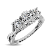 Thumbnail for 10K White Gold 1/5 Ct.Tw. Diamond Three Stone Ring