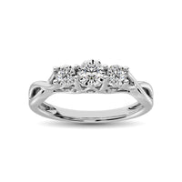 Thumbnail for 10K White Gold 1/5 Ct.Tw. Diamond Three Stone Ring