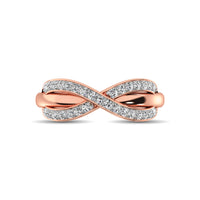 Thumbnail for 10K Rose Gold 1/4 Ct.Tw. Diamond Cross Over Ring
