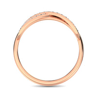 Thumbnail for 10K Rose Gold 1/4 Ct.Tw. Diamond Cross Over Ring