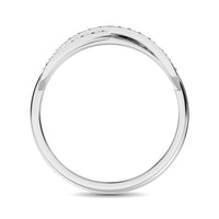 Thumbnail for 10K White Gold 1/4 Ct.Tw. Diamond Cross Over Ring