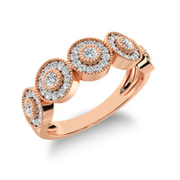 Thumbnail for 10K Rose Gold 2/5 Ct.Tw. Diamond Fashion Ring With Milgrain Detail