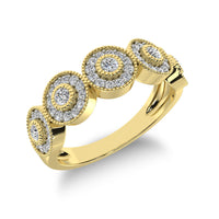 Thumbnail for 10K Yellow Gold 2/5 Ct.Tw. Diamond Fashion Ring With Milgrain Detail