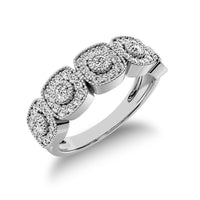 Thumbnail for 10K White Gold 2/5 Ct.Tw. Diamond Fashion Ring With Milgrain Detail