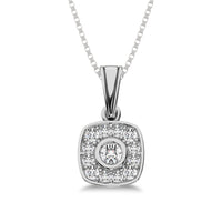 Thumbnail for 10K White Gold 1/6 Ct.Tw. Diamond Square Shape Pendant