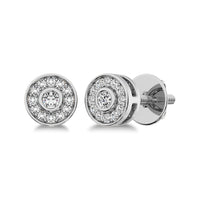 Thumbnail for 10K White Gold 1/6 Ct.Tw. Diamond Round Shape Stud Earrings