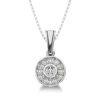 Thumbnail for 10K White Gold 1/6 Ct.Tw. Diamond Round Shape Pendant