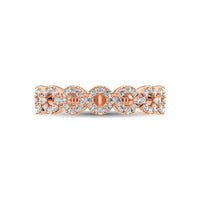 Thumbnail for 14K Rose Gold 1/3 Ct.Tw. Diamond 7 Station Stackable Band