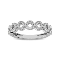 Thumbnail for 14K White Gold 1/3 Ct.Tw. Diamond 7 Station Stackable Band