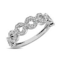 Thumbnail for 14K White Gold 1/3 Ct.Tw. Diamond 7 Station Stackable Band
