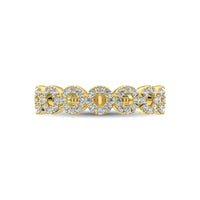 Thumbnail for 14K Yellow Gold 1/3 Ct.Tw. Diamond 7 Station Stackable Band