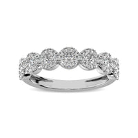 Thumbnail for 14K White Gold 5/8 Ct.Tw. Diamond Round Frame Stackable Band