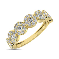 Thumbnail for 14K Yellow Gold 5/8 Ct.Tw. Diamond Round Frame Stackable Band
