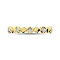 Thumbnail for 14K Yellow Gold 1/6 Ct.Tw. Diamond Bezel Set Stackable Band