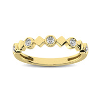 Thumbnail for 14K Yellow Gold 1/6 Ct.Tw. Diamond Bezel Set Stackable Band