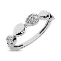 Thumbnail for 14K White Gold 1/20 Ct.Tw. Diamond  Pear Shape Stackable Band
