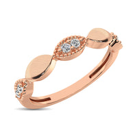 Thumbnail for 14K Rose Gold 1/10 Ct.Tw. Diamond Marquise Shape Stackable Band