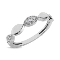 Thumbnail for 14K White Gold 1/10 Ct.Tw. Diamond Marquise Shape Stackable Band