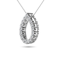 Thumbnail for 14K White Gold 3/8 Ct.Tw. Diamond Tear Drop Pendant