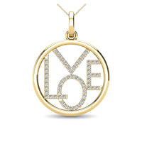 Thumbnail for 10K Yellow Gold 1/10 Ct.Tw. Diamond Accent LOVE Pendant