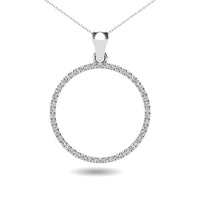 Thumbnail for 10K White Gold 1/6 Ct.Tw. Diamond Circle Pendant