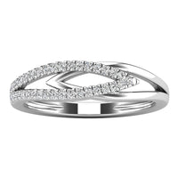Thumbnail for 10K White Gold 1/5 Ctw Diamond Fashion Ring