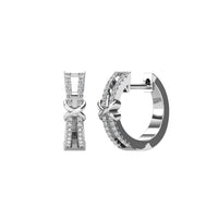 Thumbnail for 10K White Gold 1/6 Ct.Tw. Diamond Hoop Earrings