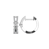 Thumbnail for 10K White Gold 1/6 Ct.Tw. Diamond Hoop Earrings