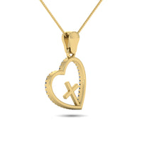 Thumbnail for 14K Yellow Gold 1/5 Ct.Tw. Diamond Cross Pendant