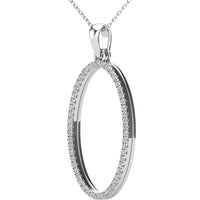 Thumbnail for Diamond 1/5 Ct.Tw Oval Shape Pendant in 10K White Gold