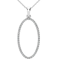 Thumbnail for Diamond 1/5 Ct.Tw Oval Shape Pendant in 10K White Gold