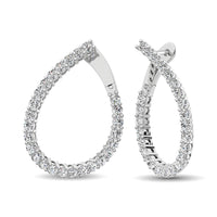 Thumbnail for 14K White Gold Diamond 2 Ct.Tw. Hoop Earrings