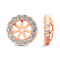 Thumbnail for 14K Rose Gold Diamond 1/3 Ct.Tw. Earrings Jacket