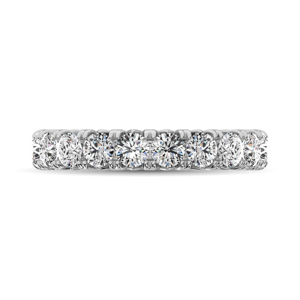14K White Gold Diamond 3 Ct.Tw. 9 Stone Anniversary Band