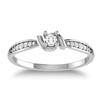 Thumbnail for 10K White Gold 1/6 Ct.Tw. Diamond Fashion Ring